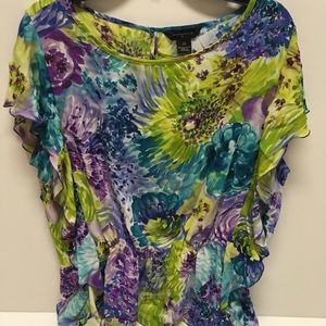 Ladies Floral Investments Blouse